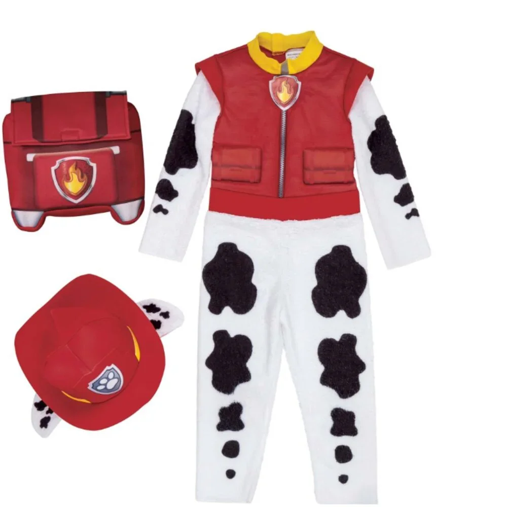 Paw Patrol Marshall Halloween Costume 4/6 Jumpsuit Pup Pack Toddler Boys - Picture 2 of 6
